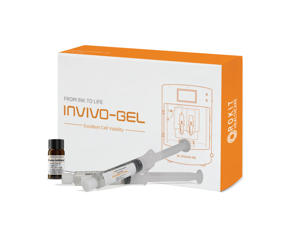 INVIVO-Gel 바이오잉크 제품과 포장.